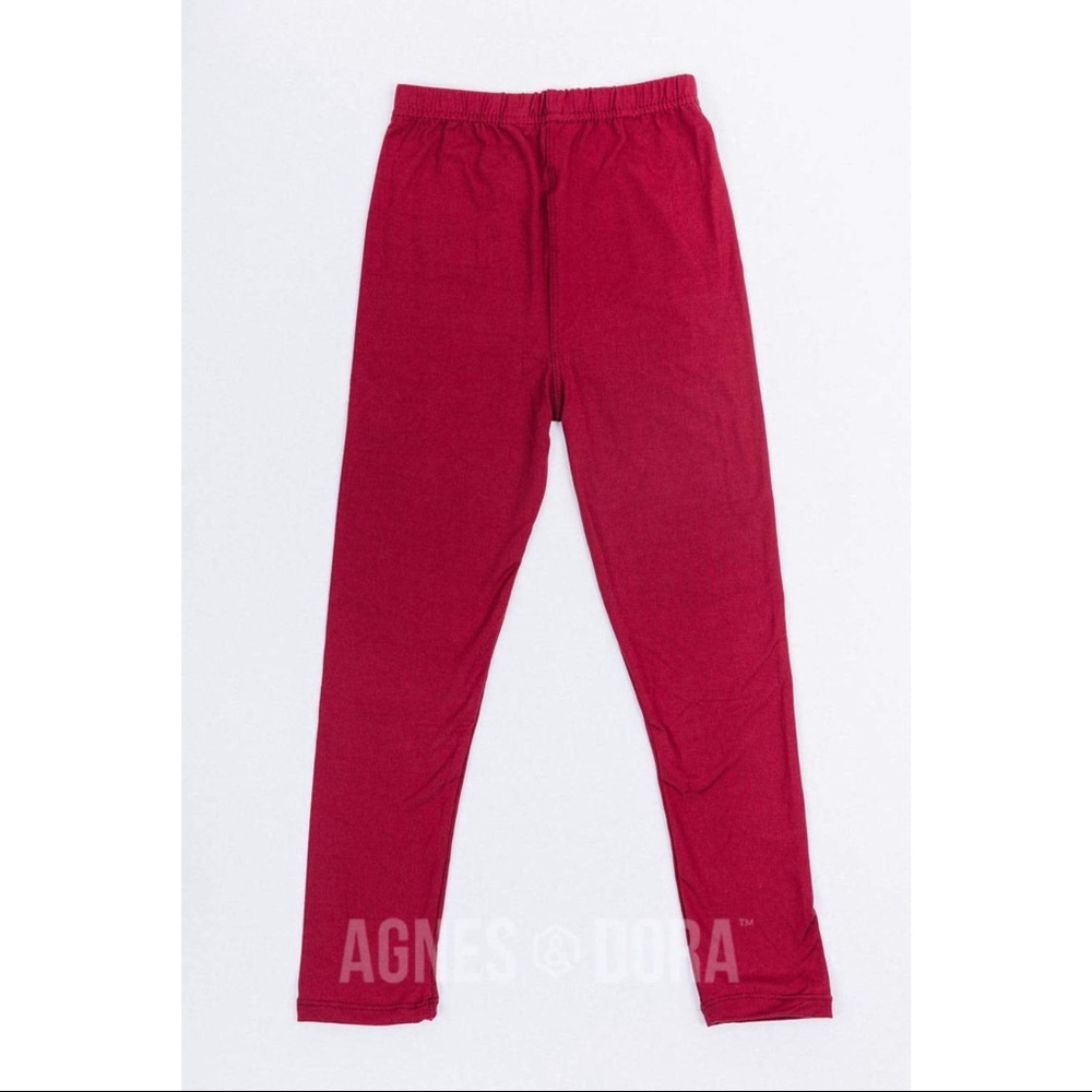 Agnes & Dora Kids Leggings Solid Cranberry Soft